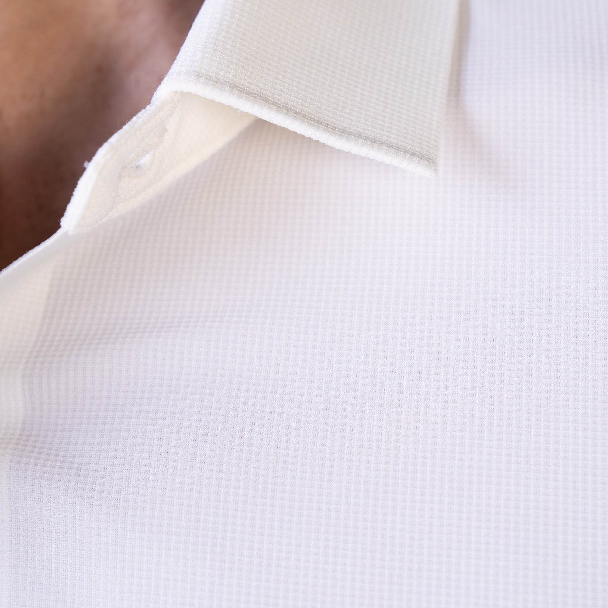 Hektor -Premium-Bonded- Open Button Shirt - Long Sleeve - Small Checks -Mens