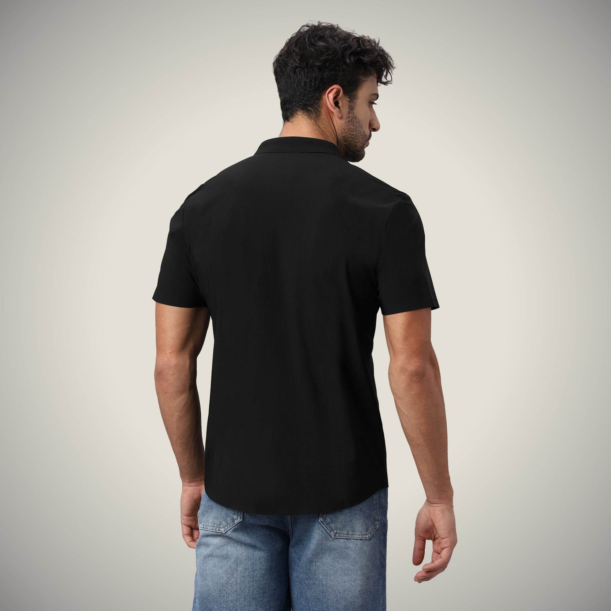 Hektor -Premium-Bonded- Open Button Shirt - Short Sleeve - Big Checks -Mens