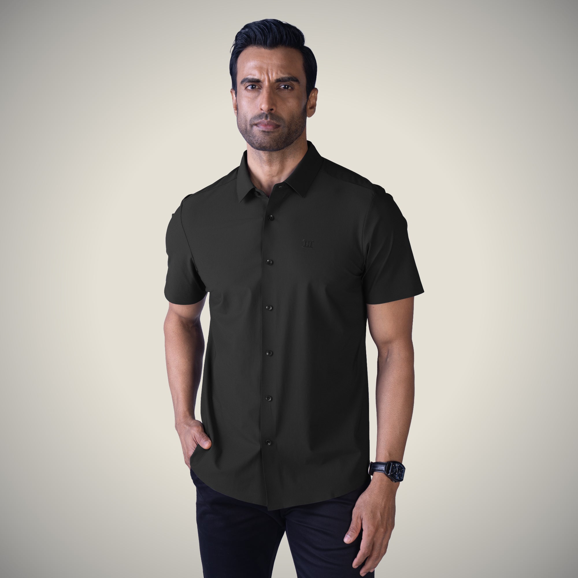 Open Button Shirt - Short Sleeve - Big Checks