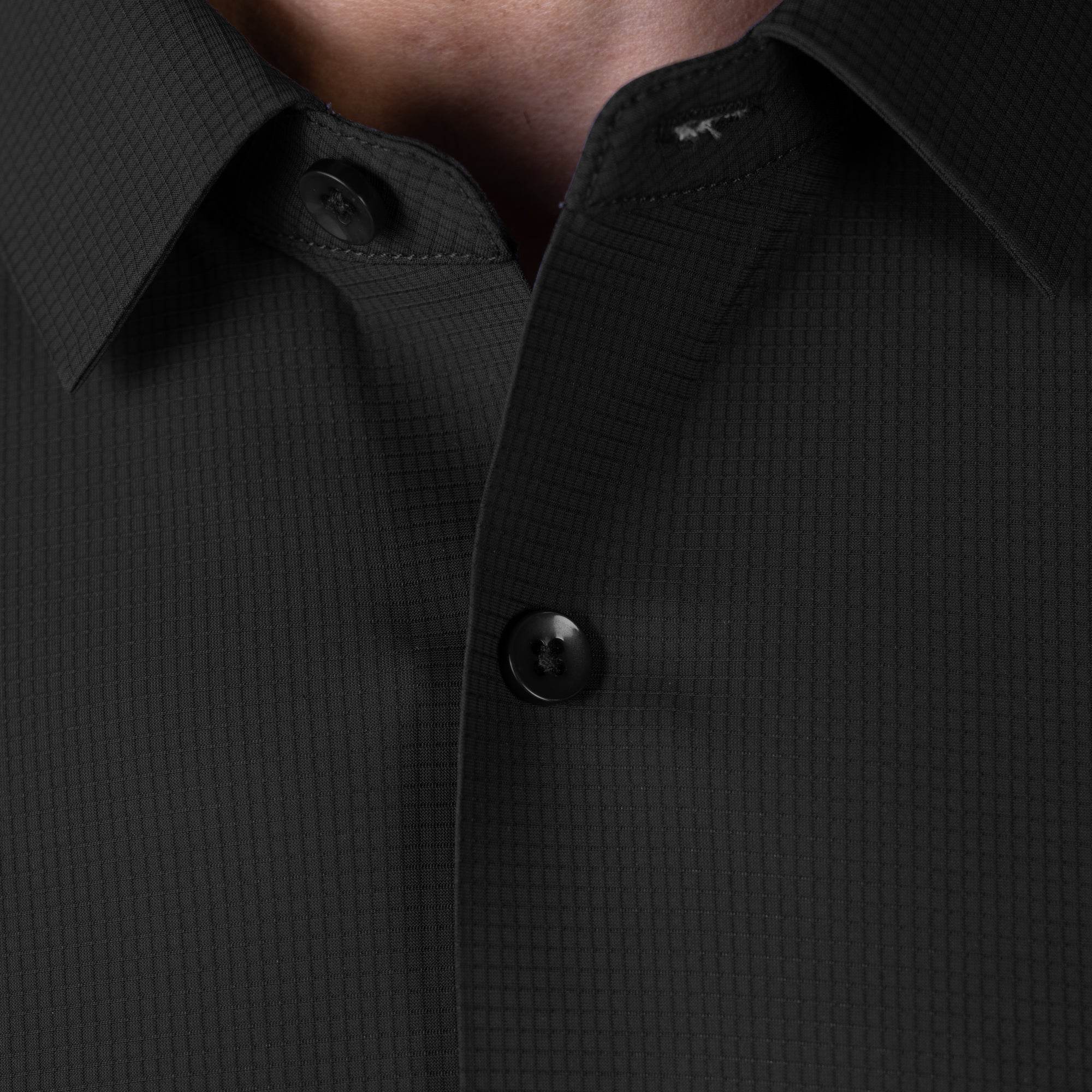 Hektor -Premium-Bonded- Open Button Shirt - Short Sleeve - Big Checks -Mens