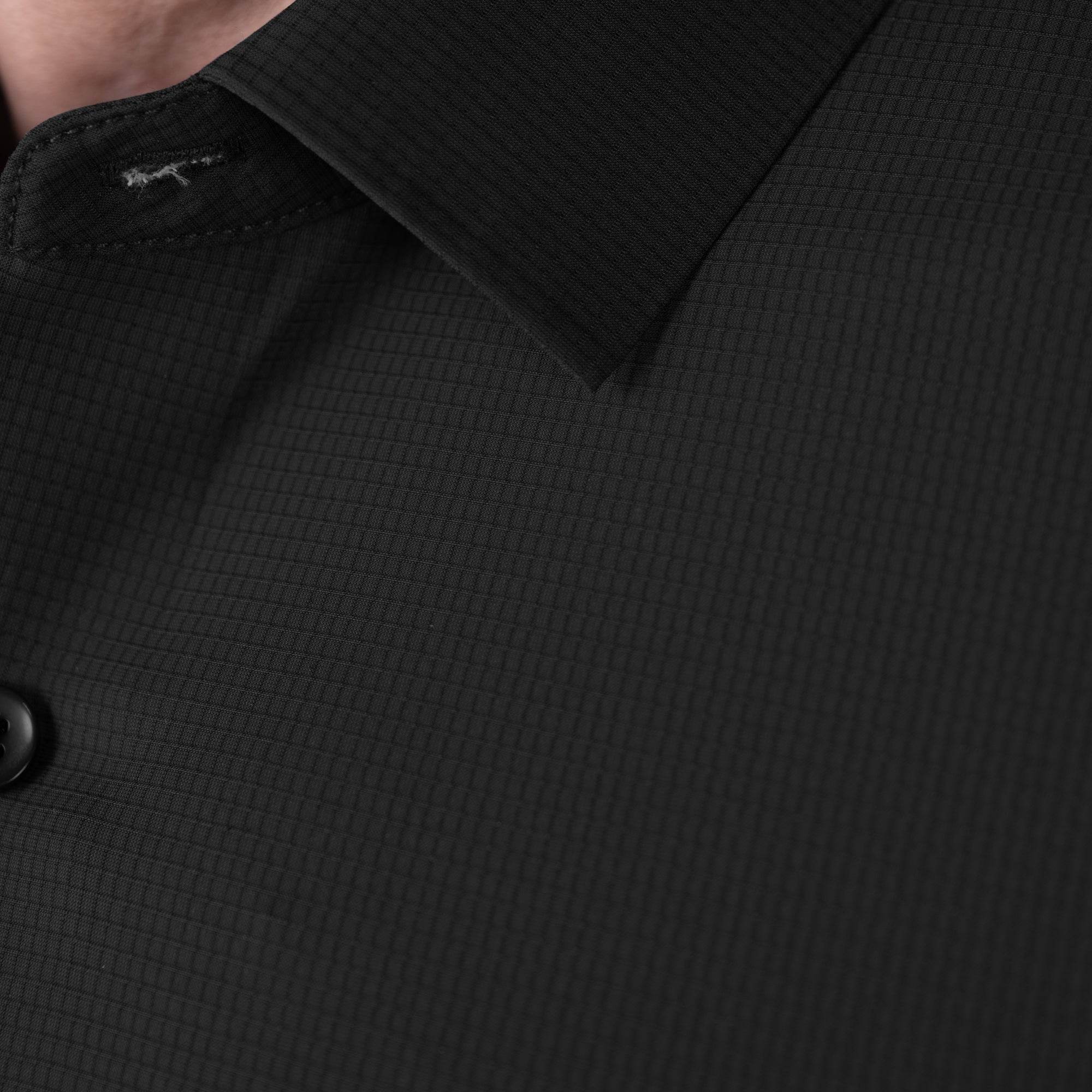 Hektor -Premium-Bonded- Open Button Shirt - Short Sleeve - Big Checks -Mens