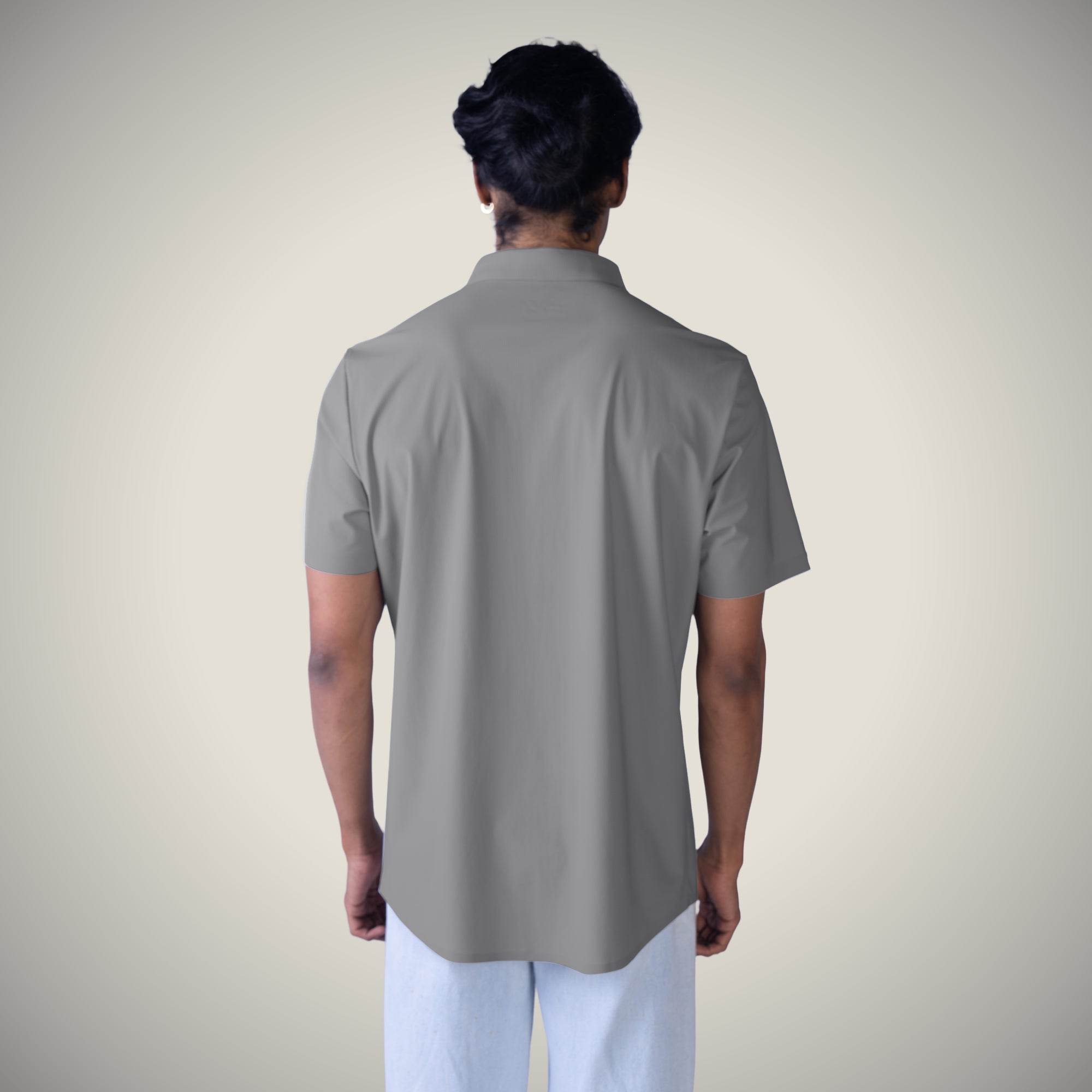 Hektor -Premium-Bonded- Open Button Shirt - Short Sleeve - Big Checks -Mens