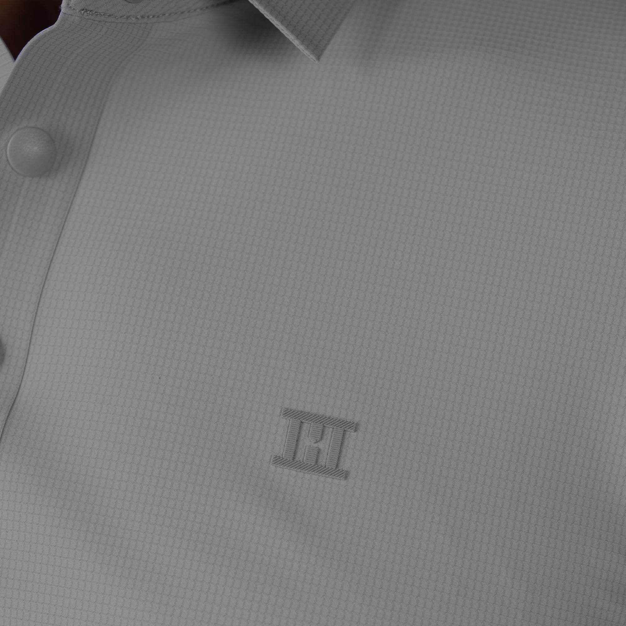 Hektor -Premium-Bonded- Snap Button Polo - Big Checks T Shirt -Mens