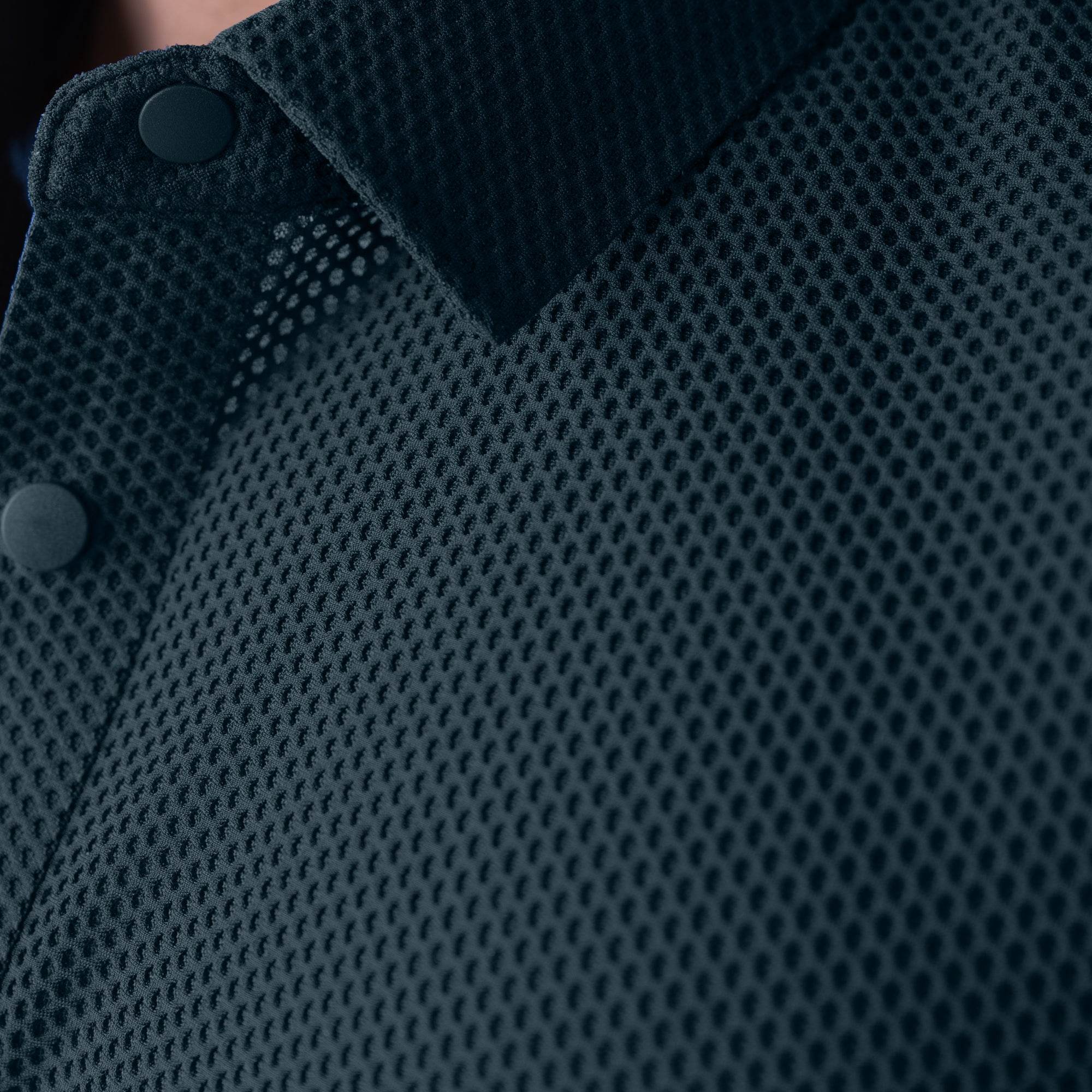 Hektor -Premium-Bonded- Snap Button Polo - Bubble Jacquard T Shirt -Mens