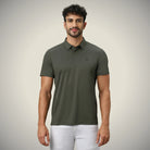 Hektor -Premium-Bonded- Hidden Button Polo - Twill T Shirt -Mens