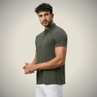 Hektor -Premium-Bonded- Hidden Button Polo - Twill T Shirt -Mens