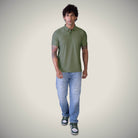 Hektor -Premium-Bonded- Hidden Button Polo - Small Checks -Mens