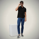 Hektor -Premium-Bonded- Hidden Button Polo - Small Checks -Mens