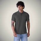 Hektor -Premium-Bonded- Hidden Button Polo - Small Checks -Mens