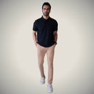 Hektor -Premium-Bonded- Hidden Button Polo - Small Checks -Mens