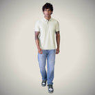 Hektor -Premium-Bonded- Hidden Button Polo - Small Checks -Mens