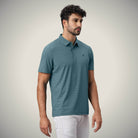 Hektor -Premium-Bonded- Hidden Button Polo - Herring Bone T Shirt -Mens