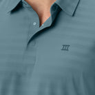 Hektor -Premium-Bonded- Hidden Button Polo - Herring Bone T Shirt -Mens