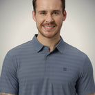 Hektor -Premium-Bonded- Hidden Button Polo - Herring Bone T Shirt -Mens