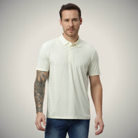 Off White Herring Bone Polo