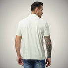 Hektor -Premium-Bonded- Hidden Button Polo - Herring Bone T Shirt -Mens