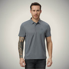 Hektor -Premium-Bonded- Hidden Button Polo - Bubble Checks T Shirt -Mens