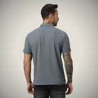 Hektor -Premium-Bonded- Hidden Button Polo - Bubble Checks T Shirt -Mens