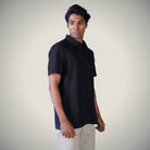 Hektor -Premium-Bonded- Hidden Button Polo - Bubble Checks T Shirt -Mens