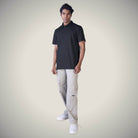 Hektor -Premium-Bonded- Hidden Button Polo - Bubble Checks T Shirt -Mens
