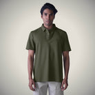 Hektor -Premium-Bonded- Hidden Button Polo - Bubble Checks T Shirt -Mens