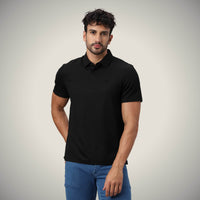 Raven Black Bubble Checks Polo