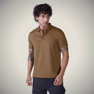 Hektor -Premium-Bonded- Hidden Button Polo - Bubble Checks T Shirt -Mens