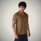 Hektor -Premium-Bonded- Hidden Button Polo - Bubble Checks T Shirt -Mens