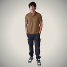 Hektor -Premium-Bonded- Hidden Button Polo - Bubble Checks T Shirt -Mens