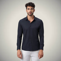 Midnight Blue Bubble Checks Shirt