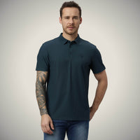 Dark Green Bubble Jacquard Polo