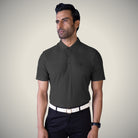 Hektor -Premium-Bonded- Open Button Polo - Bubble Jacquard -Mens