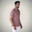 Hektor -Premium-Bonded- Open Button Polo - Pique T Shirt -Mens