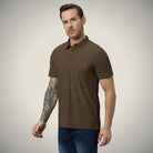 Hektor -Premium-Bonded- Open Button Polo - Pique T Shirt -Mens