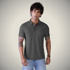 Hektor -Premium-Bonded- Open Button Polo - Pique T Shirt -Mens