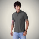 Hektor -Premium-Bonded- Open Button Polo - Pique T Shirt -Mens