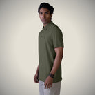 Hektor -Premium-Bonded- Open Button Polo - Pique T Shirt -Mens