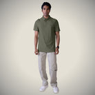 Hektor -Premium-Bonded- Open Button Polo - Pique T Shirt -Mens