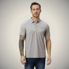 Hektor -Premium-Bonded- Open Button Polo - Pique T Shirt -Mens