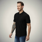 Hektor -Premium-Bonded- Open Button Shirt - Short Sleeve - Herring Bone -Mens