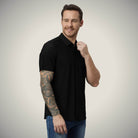 Hektor -Premium-Bonded- Open Button Shirt - Short Sleeve - Herring Bone -Mens