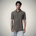 Hektor -Premium-Bonded- Open Button Shirt - Short Sleeve - Herring Bone -Mens