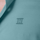 Hektor -Premium-Bonded- Open Button Shirt - Short Sleeve - Herring Bone -Mens