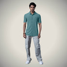 Hektor -Premium-Bonded- Open Button Shirt - Short Sleeve - Herring Bone -Mens