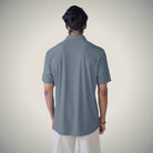 Hektor -Premium-Bonded- Open Button Shirt - Short Sleeve - Herring Bone -Mens