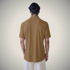 Hektor -Premium-Bonded- Open Button Shirt - Short Sleeve - Herring Bone -Mens