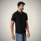 Hektor -Premium-Bonded- Open Button Shirt - Short Sleeve - Big Checks -Mens