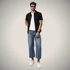 Hektor -Premium-Bonded- Open Button Shirt - Short Sleeve - Big Checks -Mens