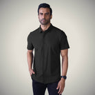 Hektor -Premium-Bonded- Open Button Shirt - Short Sleeve - Big Checks -Mens