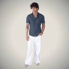 Hektor -Premium-Bonded- Open Button Shirt - Short Sleeve - Big Checks -Mens